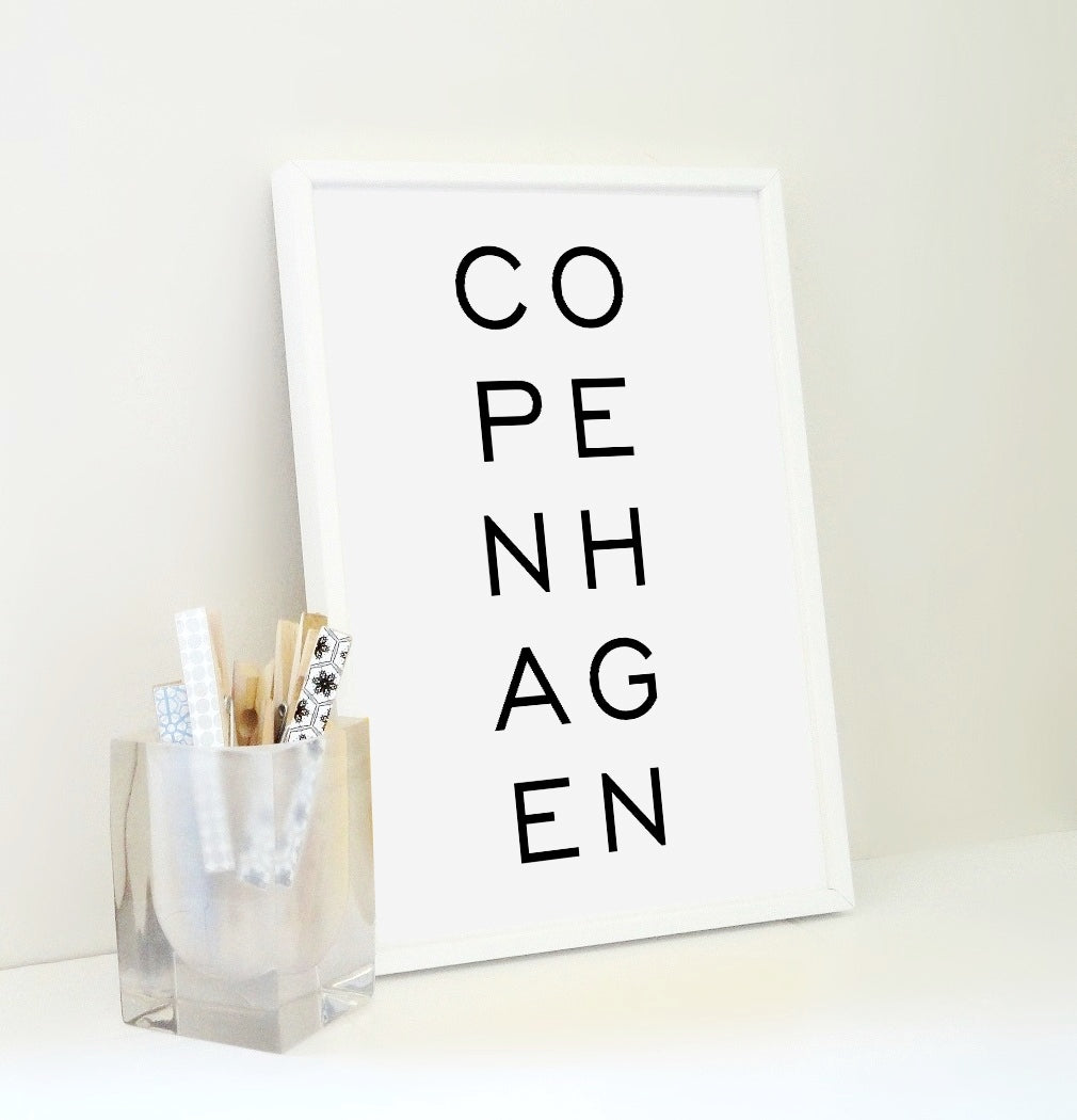 Copenhagen Printable, Copenhagen Print, Scandinavian Poster